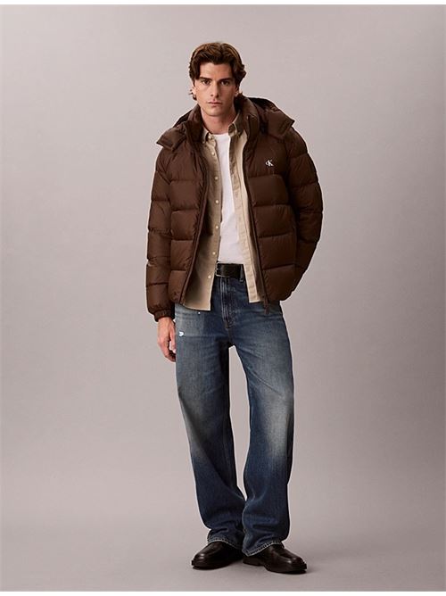 ls nylon zip off hood down puffe CALVIN KLEIN JEANS | LV04RG515GWFM